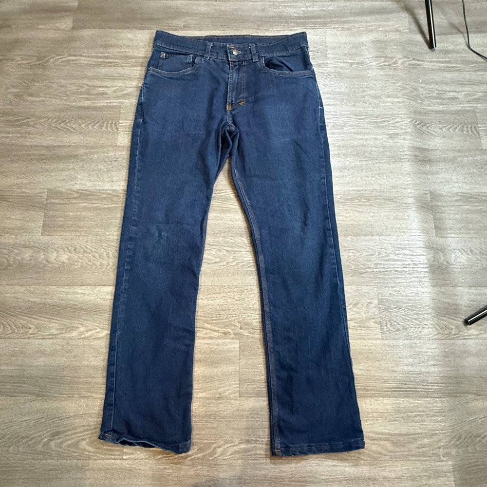 Legit Fit Delta 68 Straight Leg Jeans Dark Wash Blue Made in USA Womens 32x30